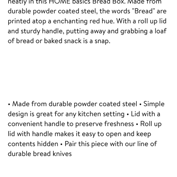 🥖NEW RETRO METAL VINTAGE STYLE RED BREAD BOX FOR KITCHEN DINER STYLE - Picture 9 of 11